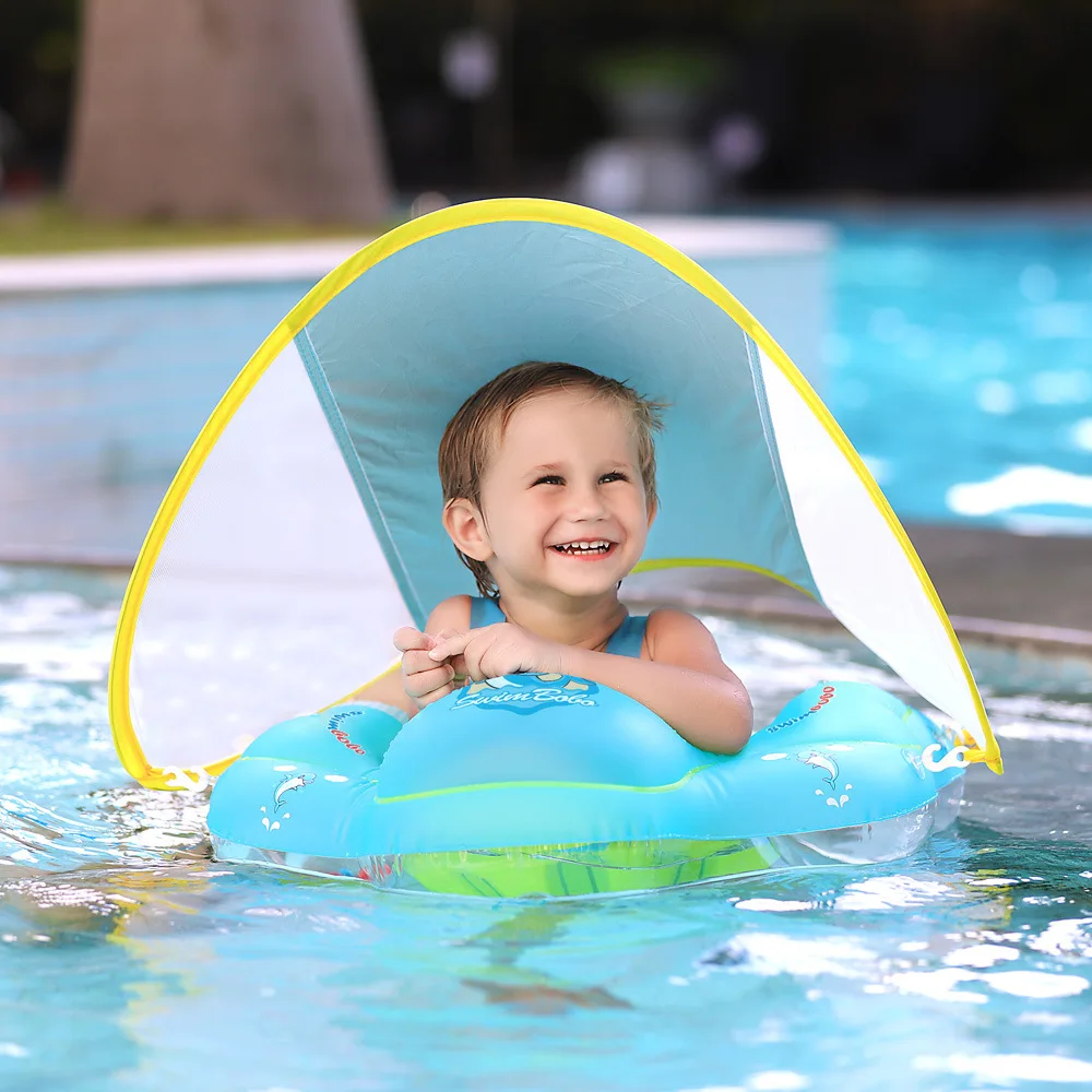 

Baby's Swim Ring Inflatable Pool Toys Baby Buoy Children's Swimming Ring Underarm Swimming Ring Sun Protection Sunshade