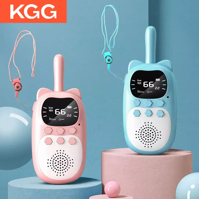 

2pcs Walkie Talkie Kids Rechargeable 1000mAh Battery Transceiver Children's Wireless Phone Talking Kids Birthday Gifts Boy G