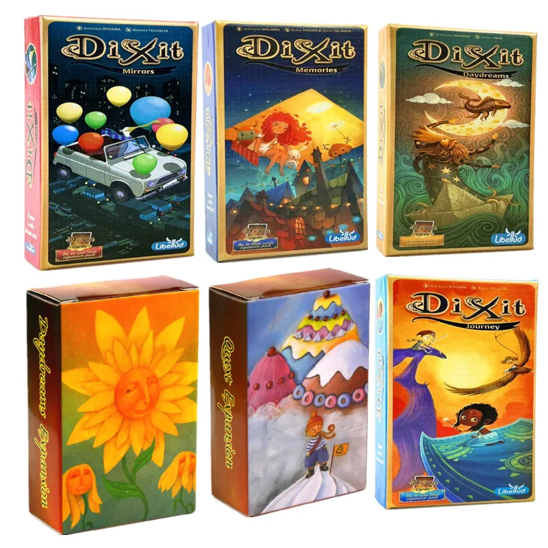 

Dixit Cards Board Game English Edition Odyssey Mirrors Daydreams Anniversary Revelations Friend Family Gathering Collection Toys