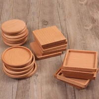 durable wood coasters wood square resistant drink mat round heat resistant drink mat coffee cup pad table non slip coffee pad