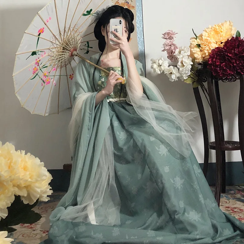 NT215 Hanfu Женская юбка Chebule в китайском стиле династии Тан Юбка длиной до груди