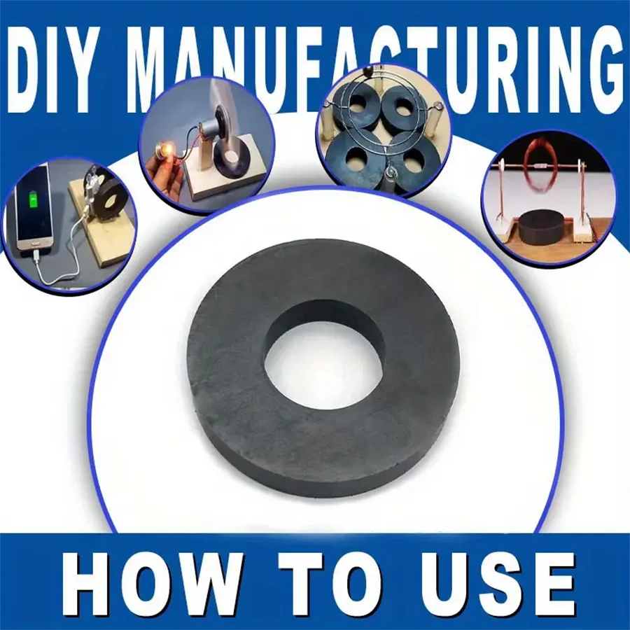 Черное кольцо D70 * 10-32 с отверстиями магнит из феррита промышленные магниты