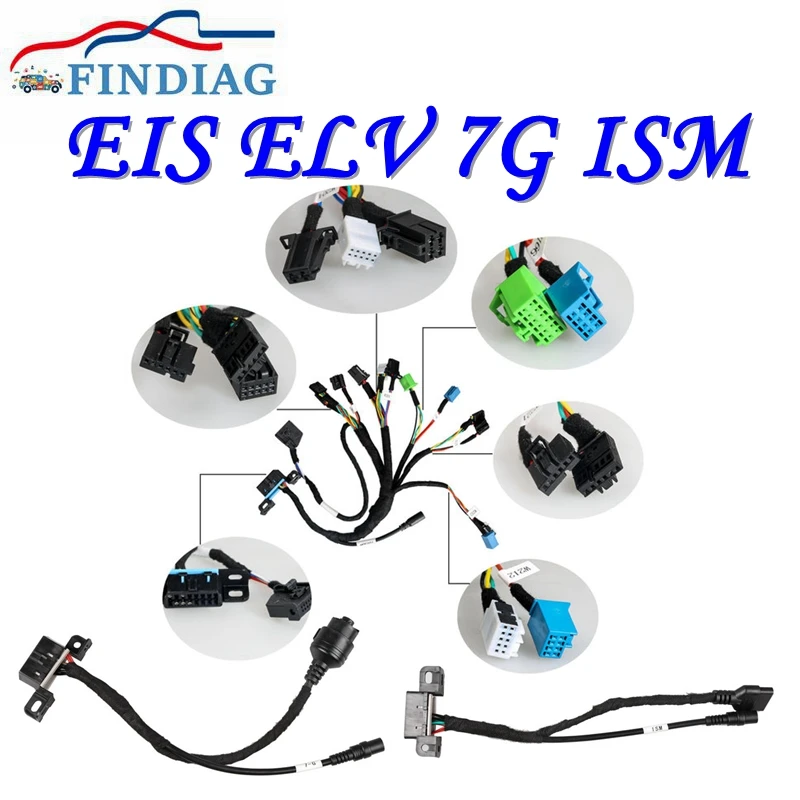 Лучший Тестовый Кабель для Mercedes Benz EIS ELV 7G + ISM + MB ESL работает с VVDI MB BGA Tool + 7G + ISM + Эмулятор шлюза