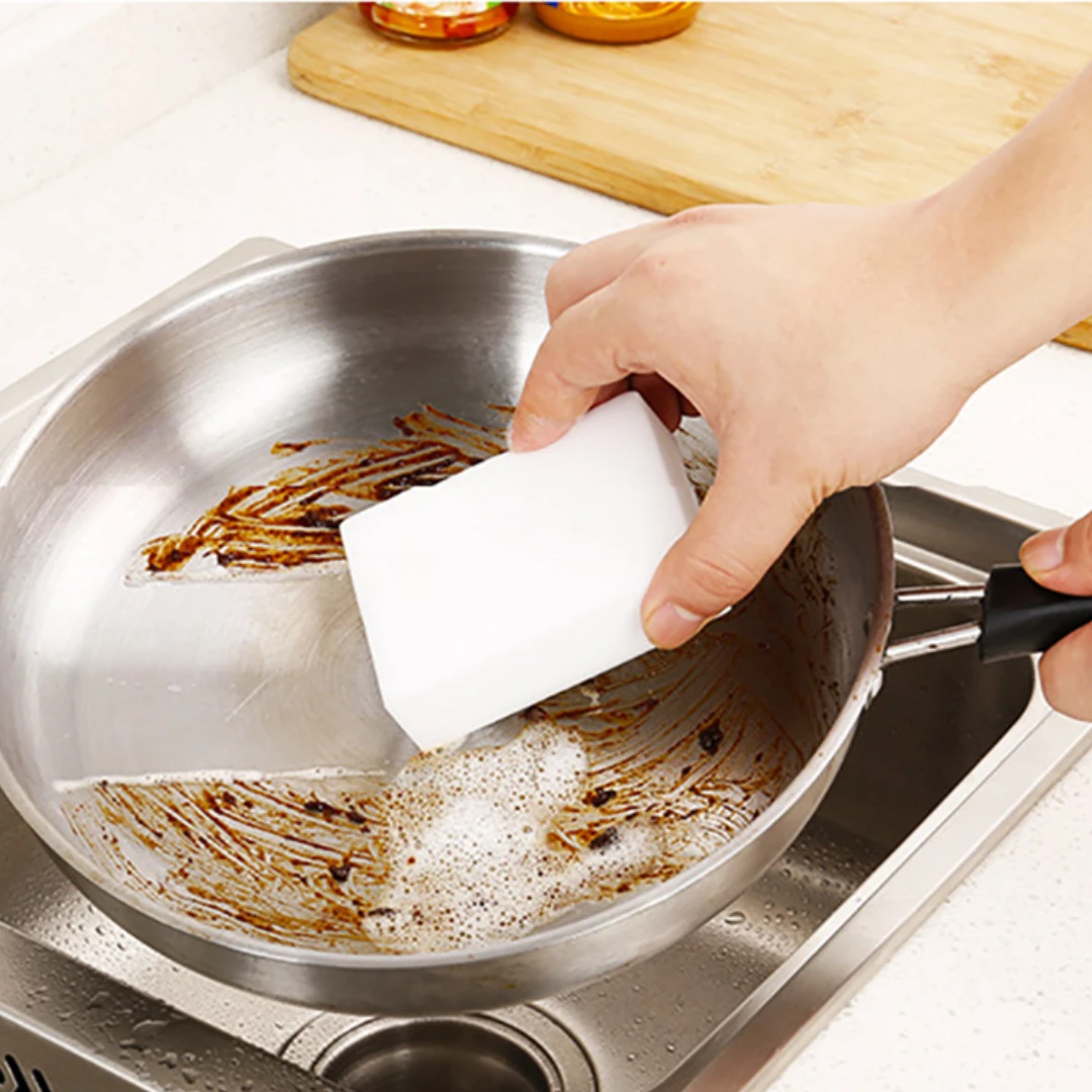 

10 Pcs/Lot Dishwashing Sponge Magic Scrub Sponge Office Window Household Cleaner Cleaning Sponge For Cutlery Kitchen Bathroom