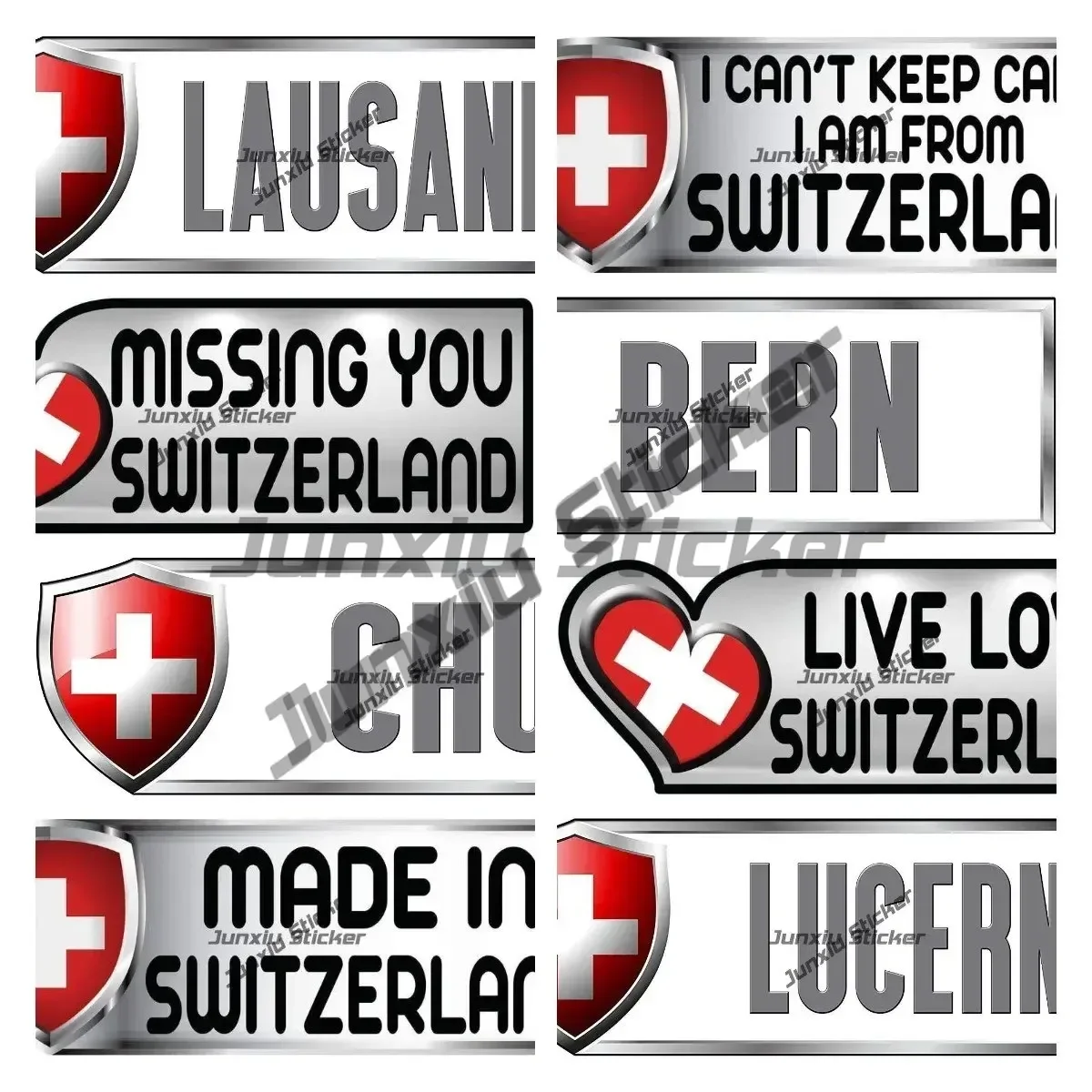 Customola-живая любовь Швейцария национальный флаг наклейка на бампер