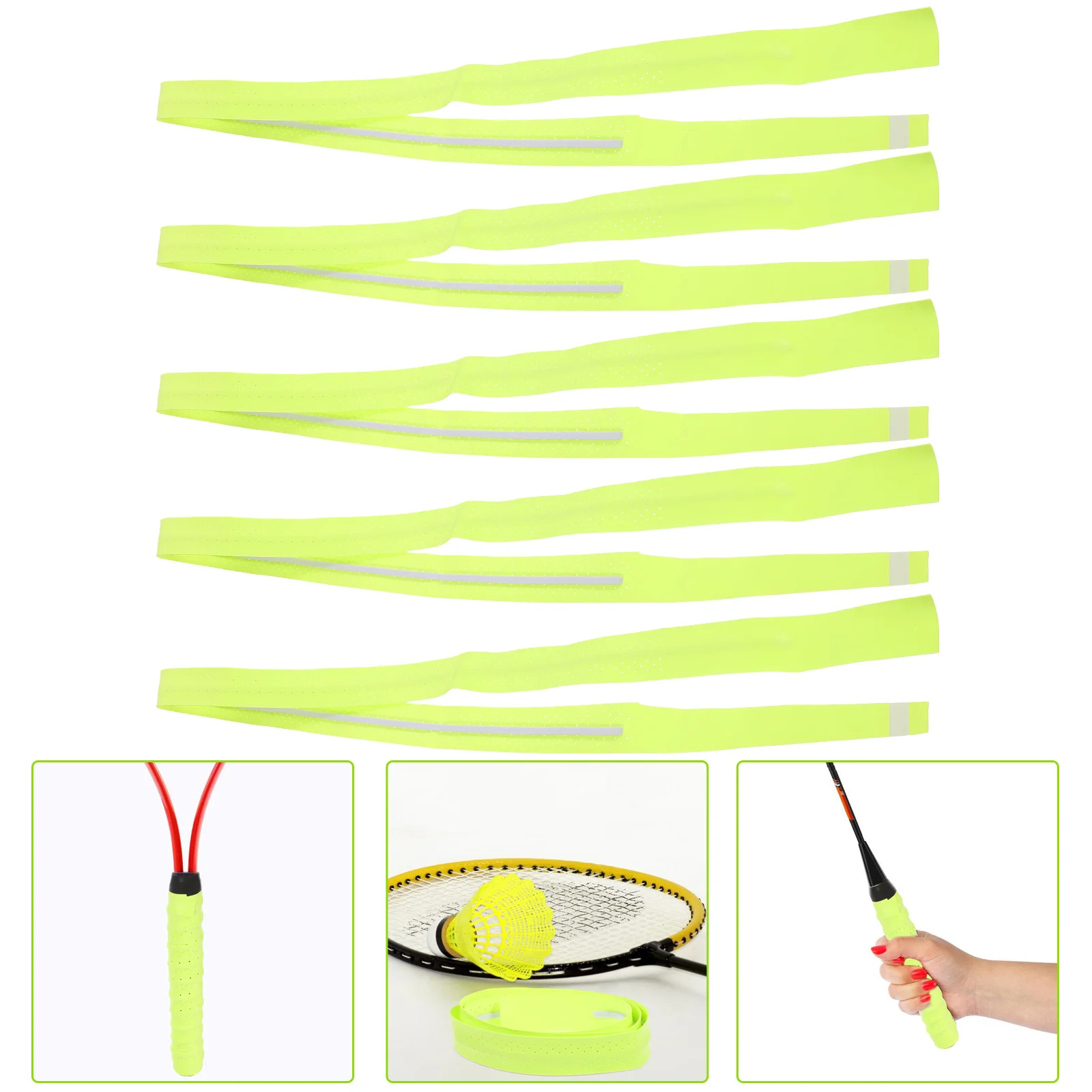 

5 Pcs Tennis Bag Badminton Racket Tapes Handle Grip Overgrip Softball Bat Elastic Wrap