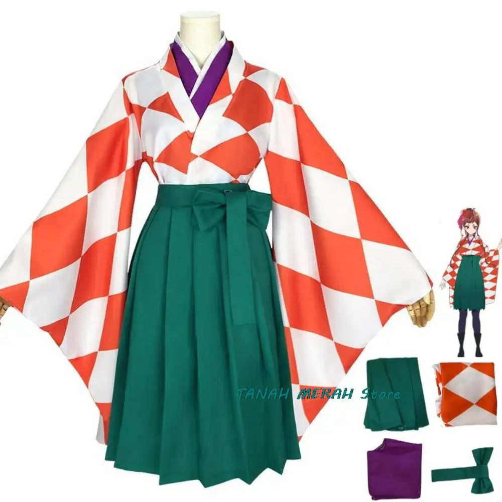 

Anime Zombieland ZOMBIE LAND SAGA Revenge Yugiri Cosplay Costume Japanese Printing Kimono Skirt Woman Carnival Suit
