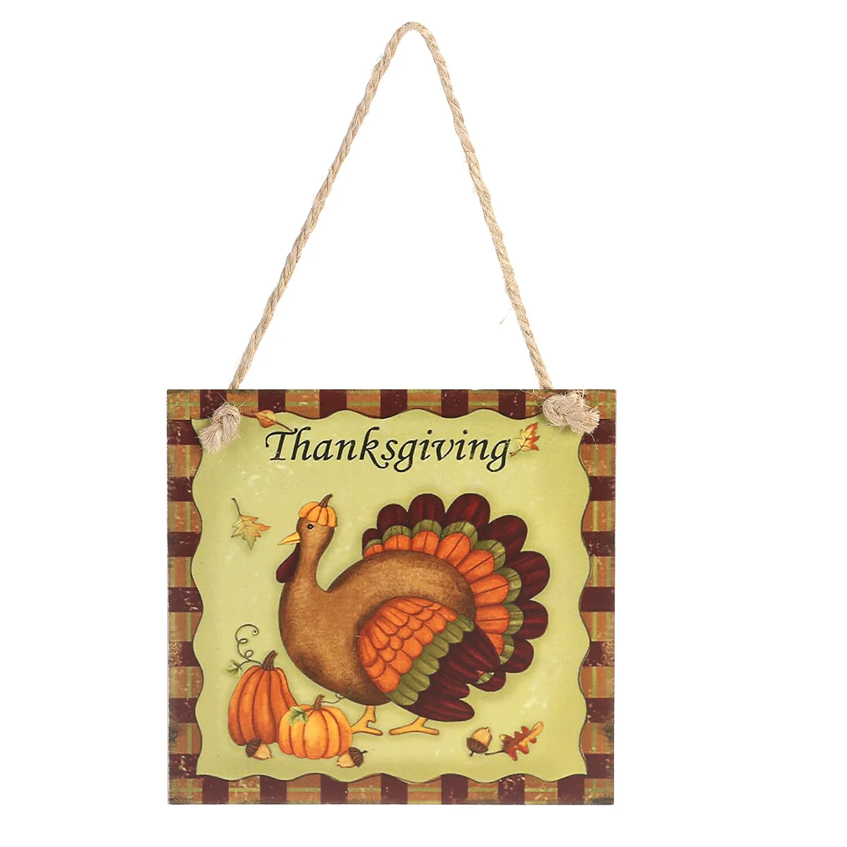 

1 PC Thanksgiving Hanging Festival Turkey Patterns Cartoon Plaque for Home Store Party Window
