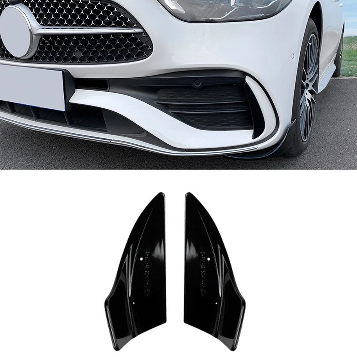 

Сплиттер-диффузор для переднего бампера Mercedes-Benz C-Class W206 AMG C200 C260 C43 Brabus, черный
