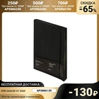 Ежедневник датированный 2022 год, формат A4, 168 листов в линейку, кожзам черный Western, черный срез, с резинкой, 2 ляссе, пе