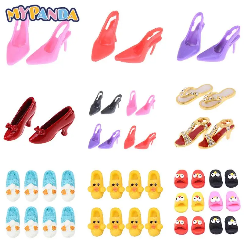 

Dollhouse Rain Boots Stiletto Accessories Mini Ladies Princess Shoes Simulation Cartoon Slippers Skating