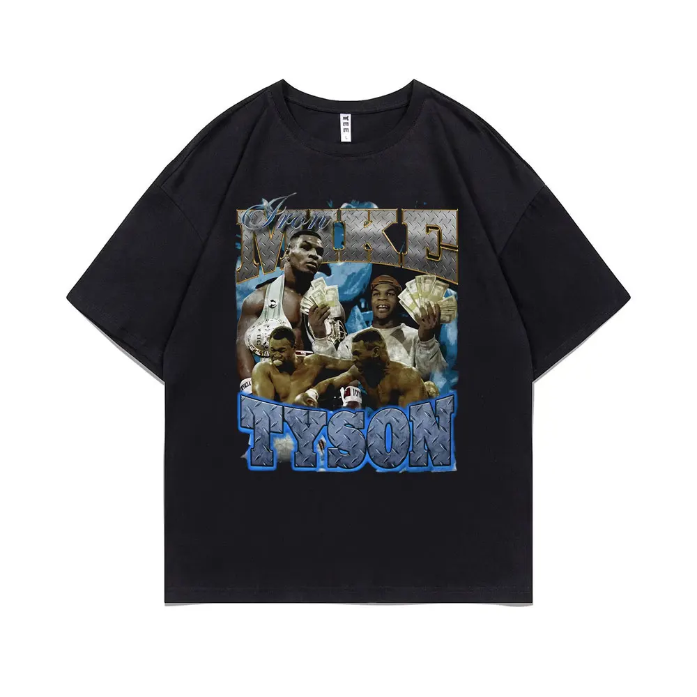 

Classic Vintage Iron Mike Fight Club Boxing Legend Mike Tyson Boxing Fan T-shirt Men Tshirt Short Sleeve Men's Fighting T Shirt