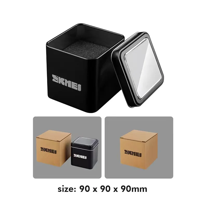 

SKMEI Original Gift Box Metal Box And Carton With SKMEI Brand Watch Box for Friend Kids Girlfriend or Boyfriend
