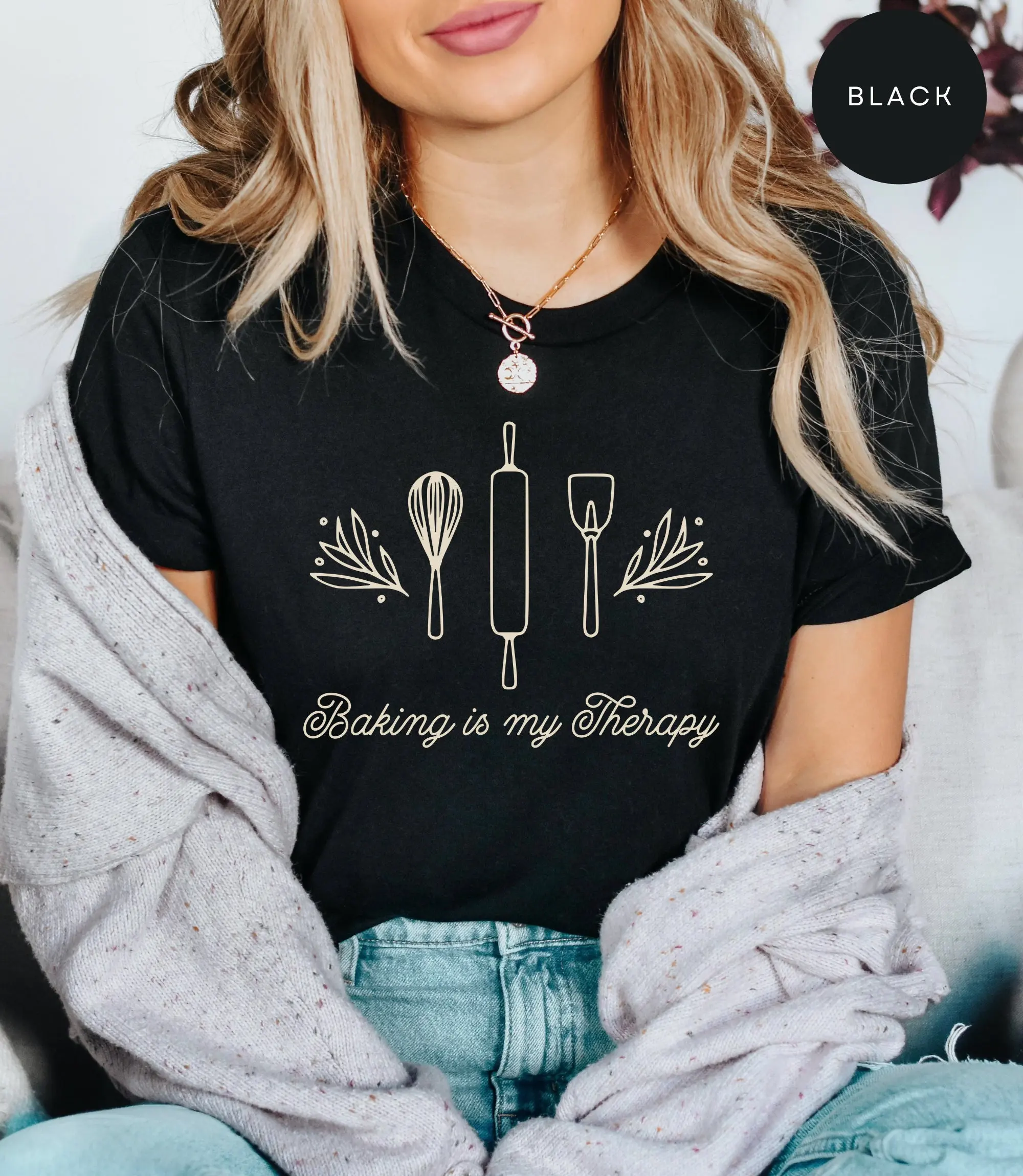 Забавная футболка с надписью выпечка-моя терапия