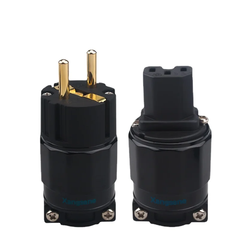 

Hi-end HiFi Audio Adapter 24K Gold-Plated Copper EU Power Plug IEC Connector