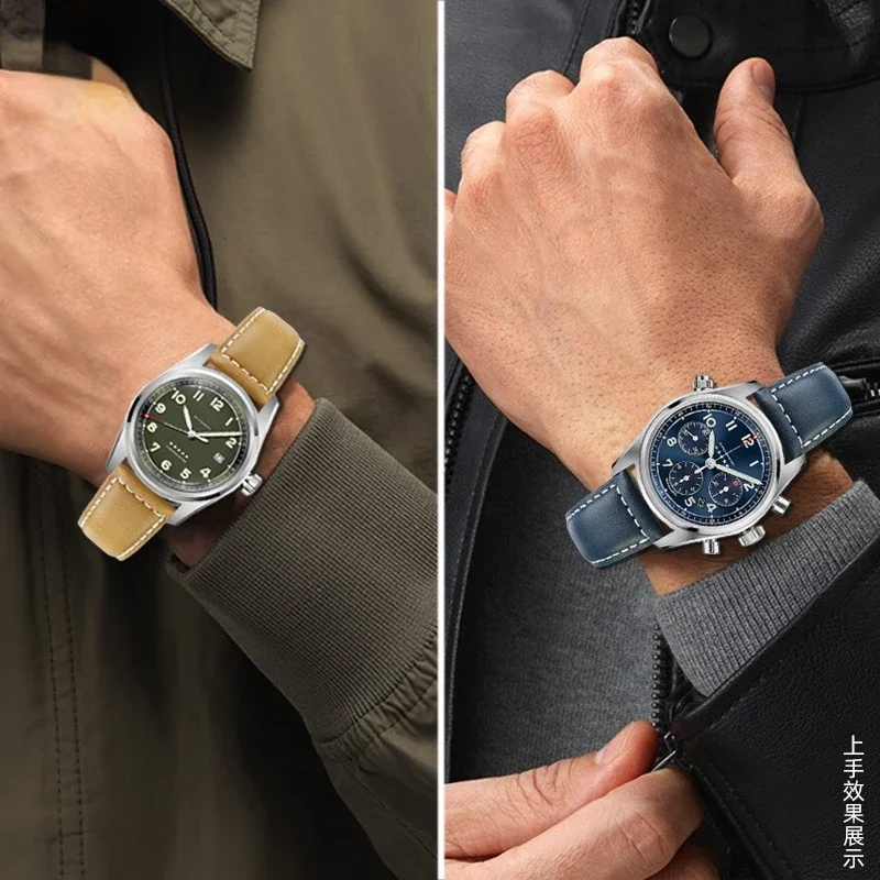 Ремешок для часов Longines pioneer Sports series L3.810/L3.820 стильный мужской кожаный браслет