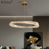 crystal modern led chandelier remote control pendant lamp for living room dining room kitchen bedroom gold design hanging light