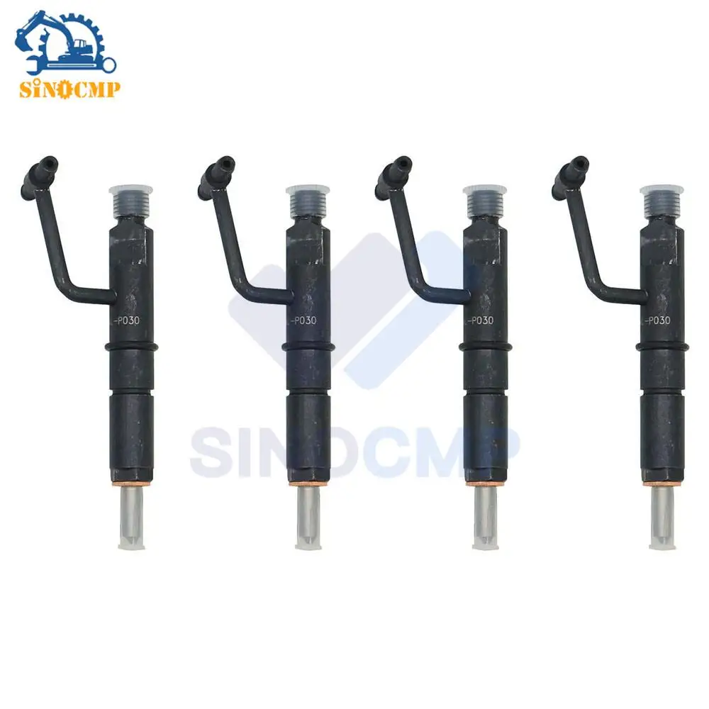 4pcs 4JB1 4JB1T Fuel Injector set 6646906 for Mustang Bobcat 843 853 1213 960 2060 Loader New with 3 month warranty