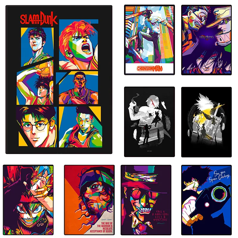

Аниме Комикс постер персонажи комиксов картина для детской спальни домашний Декор Картина на холсте настенное искусство HD картины