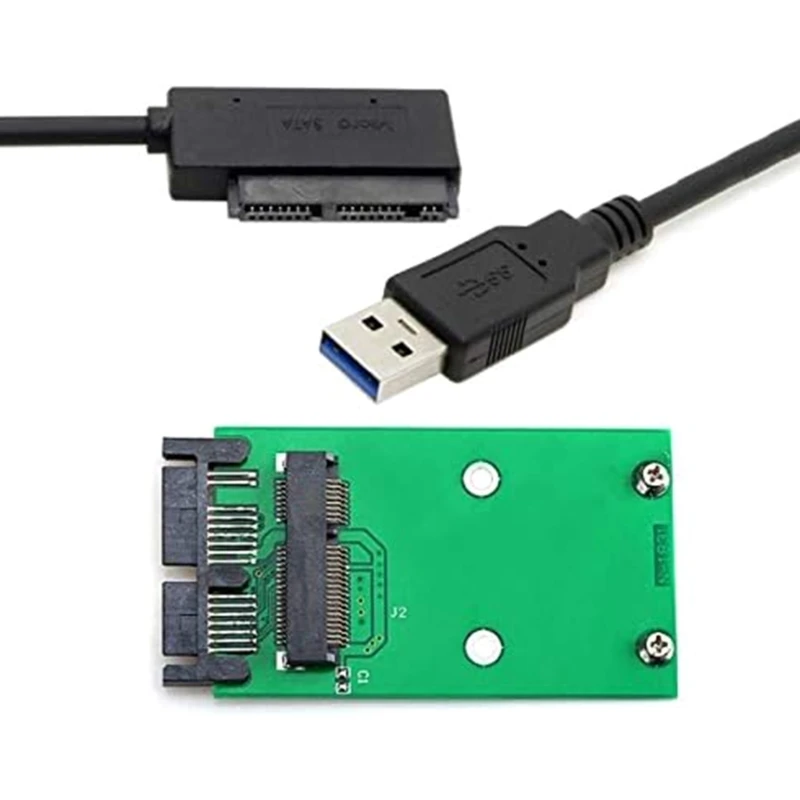 

6Gbps USB 2.0 to mSATA SSD Adapter Card - Add On to Micro 16pin Connector