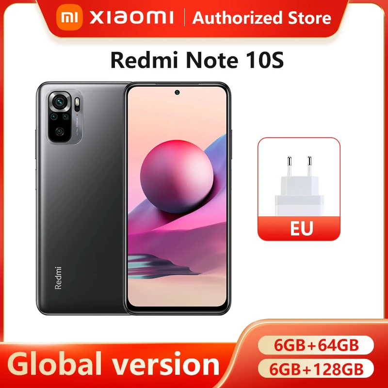 Global Version Xiaomi Redmi Note 10S 6GB 64GB /128GB G95 Octa Core 64MP Camera 6.43