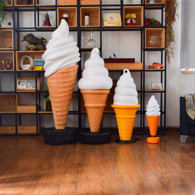 1 шт. 120/95/60 см гигантская скульптура мороженого модель лампы с источником питания