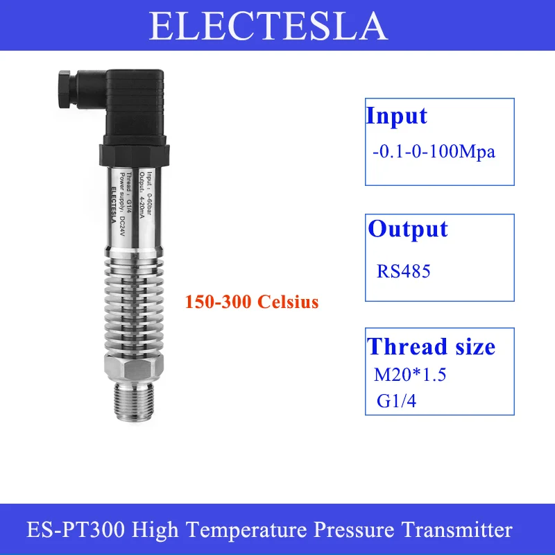 Pressure Transmitter High Temperature Resistance RS485 Output For Water Gas Oil -1-0-1000bar M20x1.5 Pressure Sensor