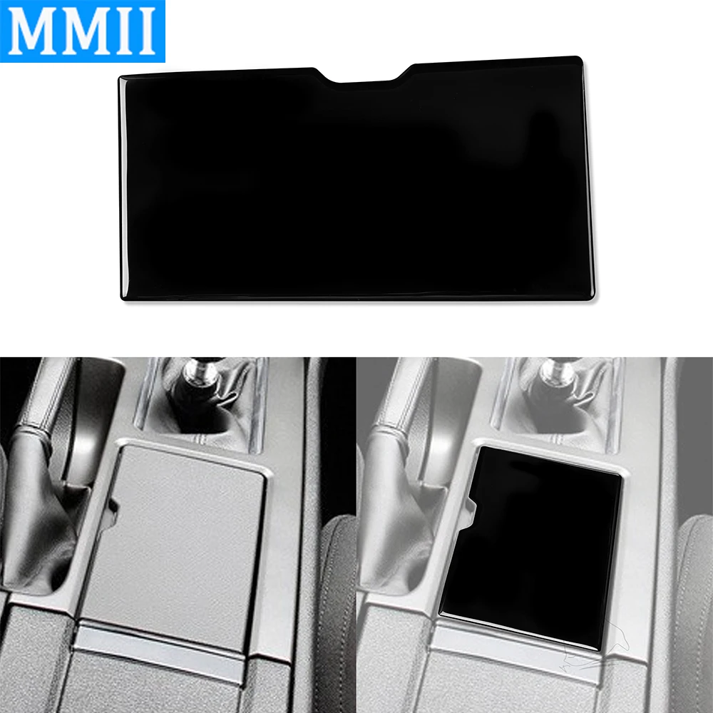 

For Ford Mustang 09-13 Piano Black Gear Shift Panel Storage Box Trim Cover Car Interior Retrofit Accessories Decoration Sticker