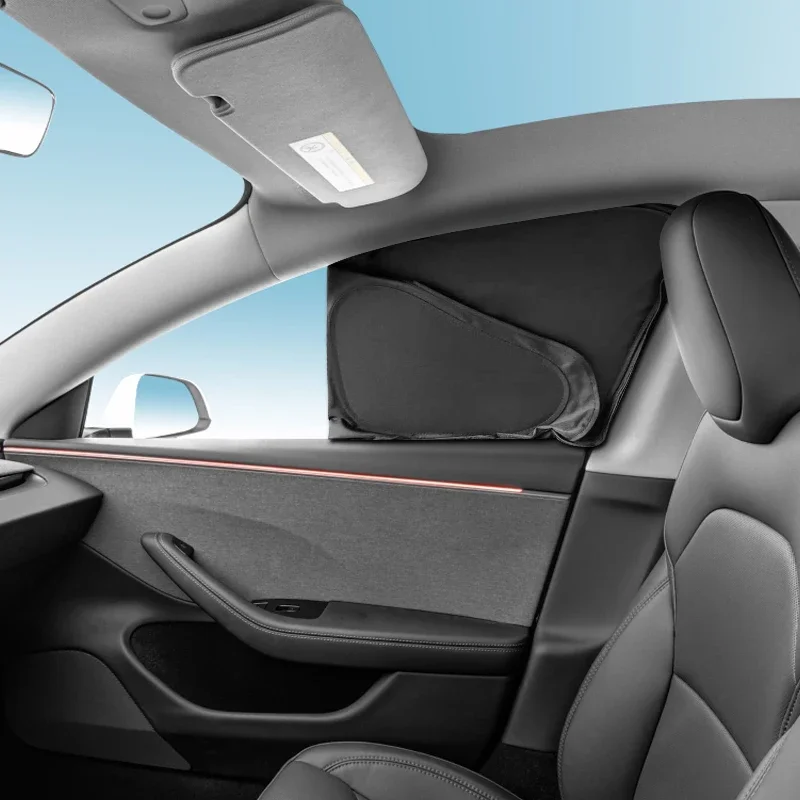 Фото Специальная складная солнцезащитная шторка для автомобиля TESLA MODEL 3 2019-наст. время, защита от УФ-излучения и теплоизоляция, аксессуар для защиты салона №4