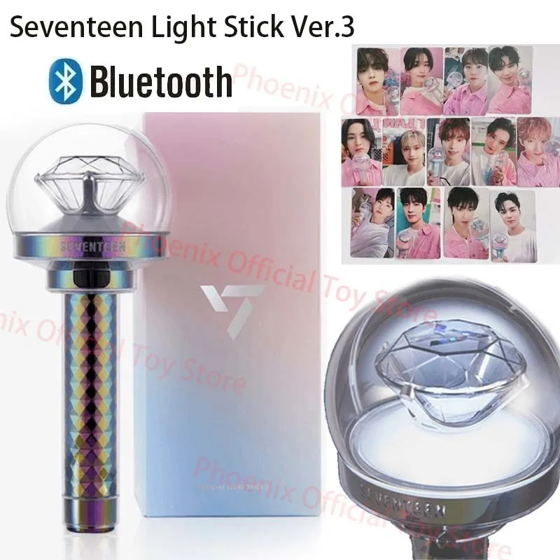 

Kpop Seventeens Lightstick Ver.3 Korea 17 Light Stick Ver2 Ver1 With Bluetooth Concert Lamp LED Glow Lamps Party Flash Fans Toy