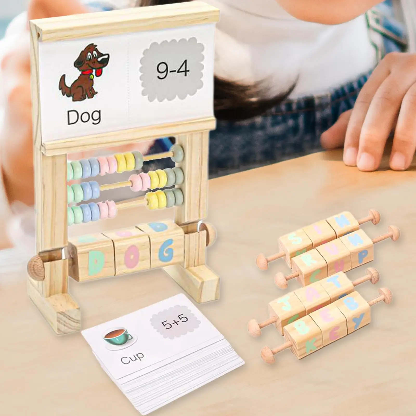 

Деревянные Абаки Монтессори, математическое обучение с цифрами, алфавитные карты для дошкольного обучения, игрушки для подарка