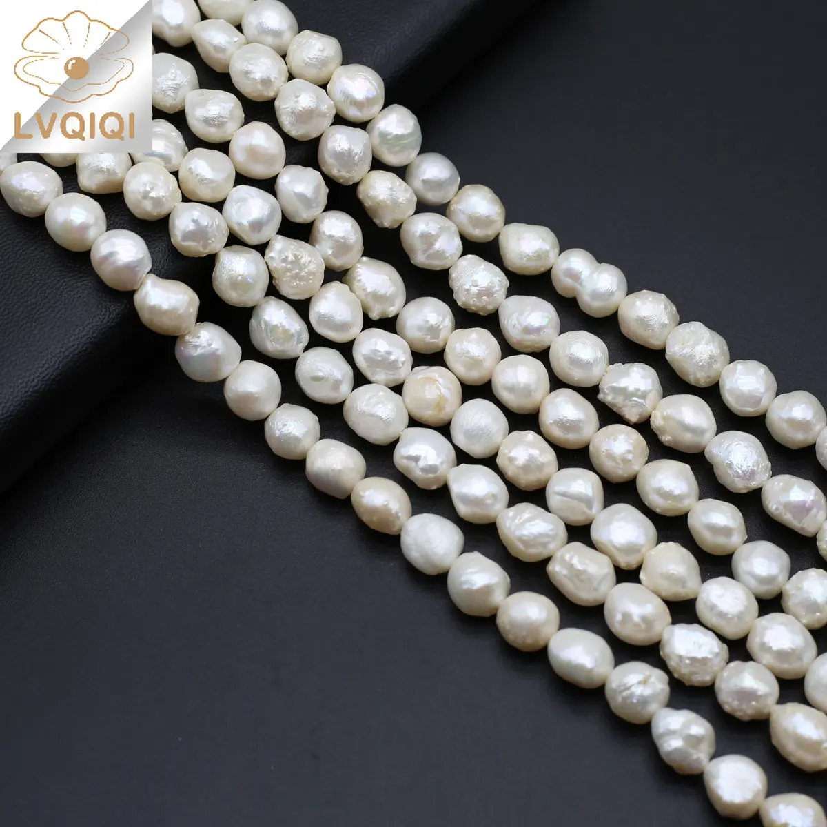 

Natural Freshwater Baroque Pearls Beaded Near Round Loose Spacer Beads for Jewelry Making Diy Bracelets Necklaces Accessories