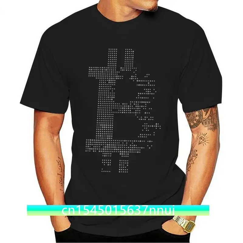 Футболка с принтом криптовалюты Биткоин логотип серая футболка базовая коротким