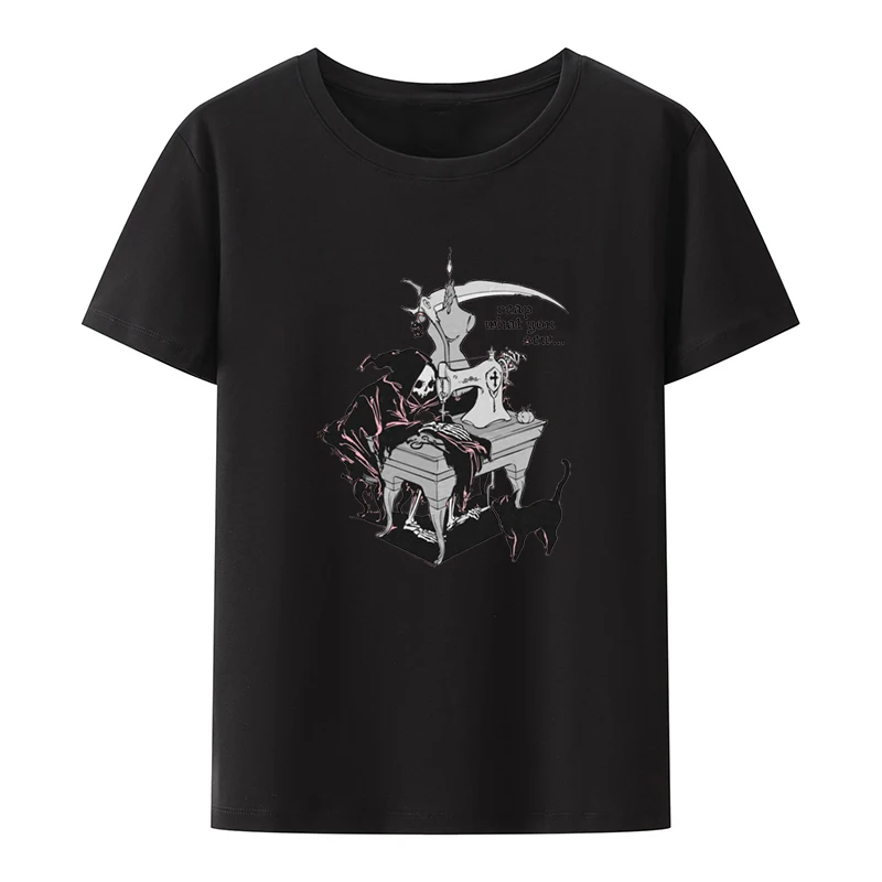 

Reap What You Sew Cotton T-shirts Halloween Festivals Print Tee Leisure Style O-neck Mens Clothes Tshirt Men's T-shirt Y2k Tops