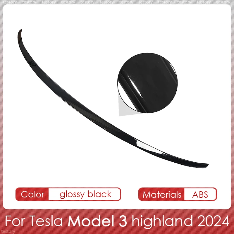 

Для Tesla Model 3 Highland Спойлеры крылья для Tesla Model 3 Mode Y 2021-2024 аксессуары задний багажник ABS спойлер крыло