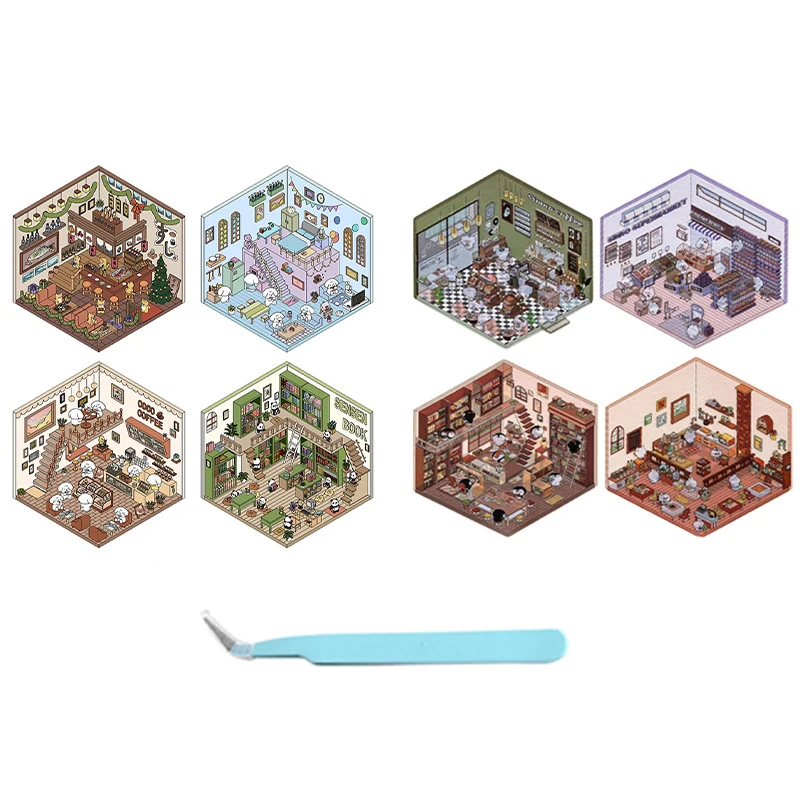 Мультяшные 3D наклейки для ландшафтного дизайна миниатюрная сцена сделай сам в