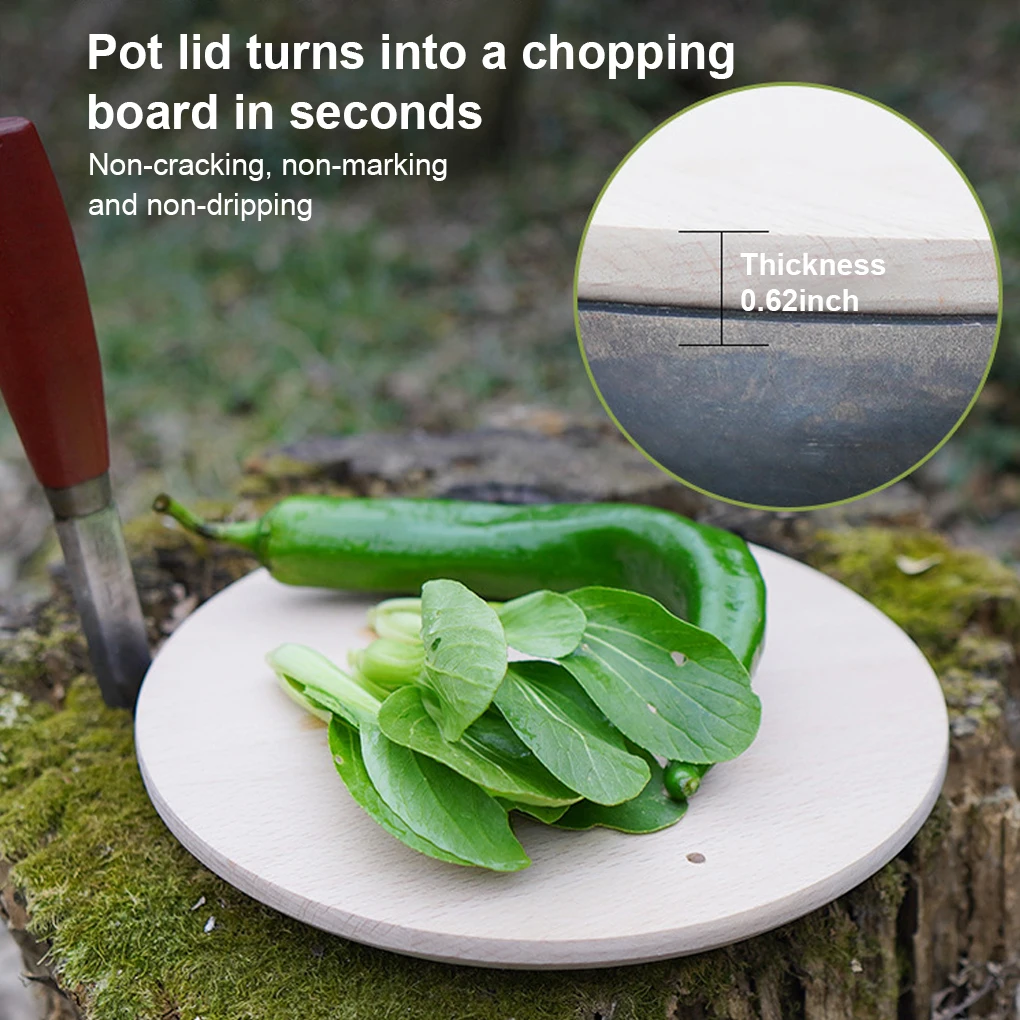 Multifunctional Camping Iron Pot Portable Non-stick Rustproof Frying Pan Anti-scald Cooking Grilling Campfire Cookware