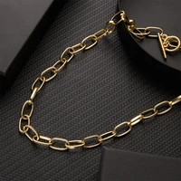 punk trendy golden thick chain necklace for women fashion mixed linked circle necklaces minimalist choker party jewelry gifts