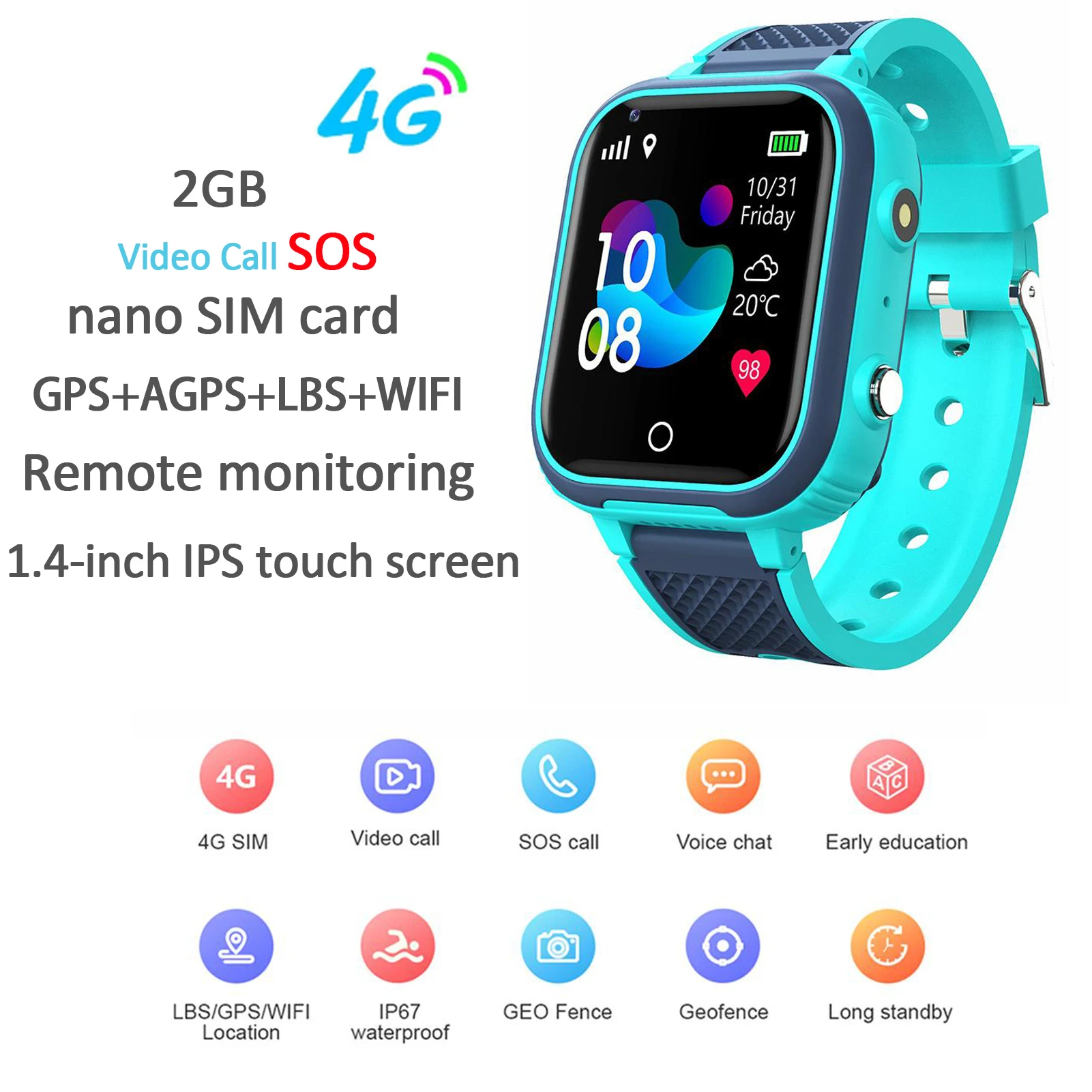 

Смарт-часы LT21, 4G, GPS, Wi-Fi, SOS