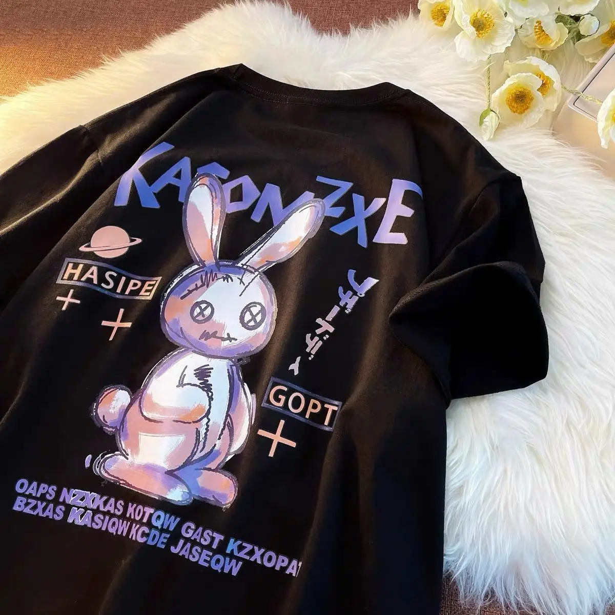 

Funny Women T-Shirt Bear Print Harajuku Round Neck Casual Loose Short Sleeve Tee Summer Fashion Woman Blouses 2022 Clothes Tops