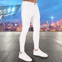 streetwear jeans men fashion ripped holes skinny destroyed denim pants male 2022 new high quality white joggers jeans