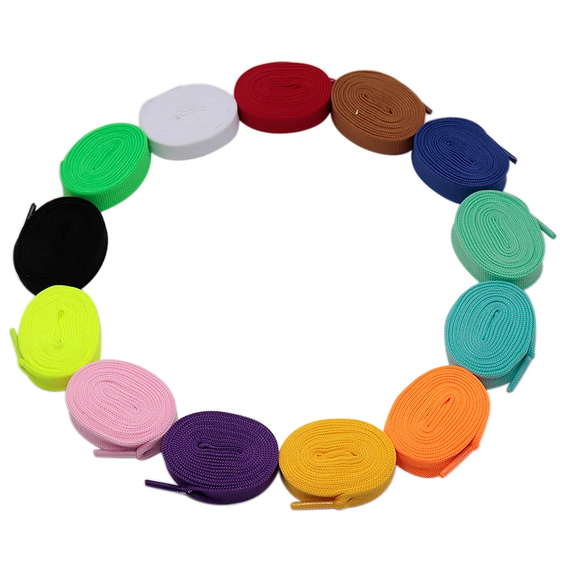 Cool Kids&Adult Widelacets 15MM Fly Knitted Polyester Flatlaces Premium Stretch Braided Cordones Unisex 30 Pairs/lot Wholesale