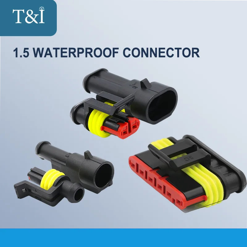 

T&I 1.5 Amp Series Te Car Connector 1P-2P-3P-4P-5P-6P Docking Terminal Waterproof Dj7041-1.5-11/21 282080-1