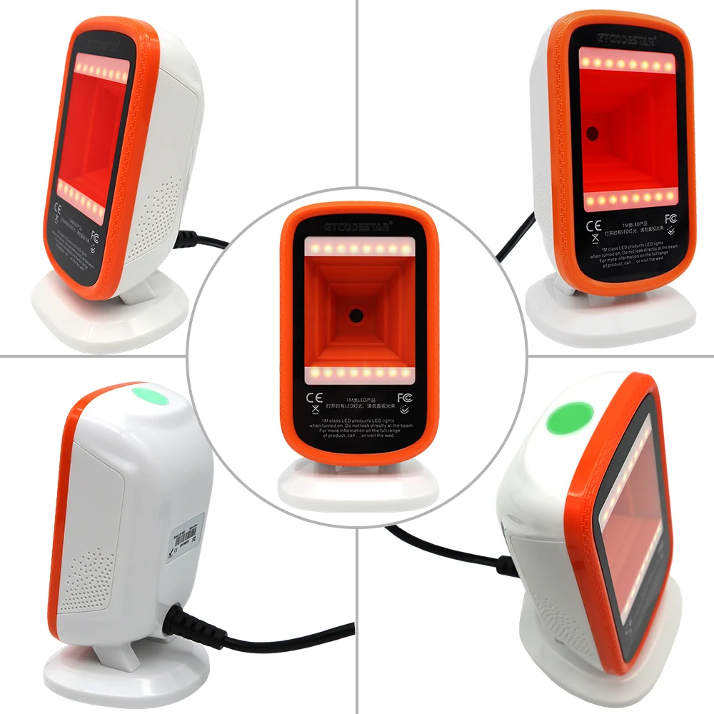 Desktop Qr 1D 2D Scan Barcode Scanner Wired Qrcode Bar Code Reader Verifier for Supermarket sale Price Scanners X-9207 |