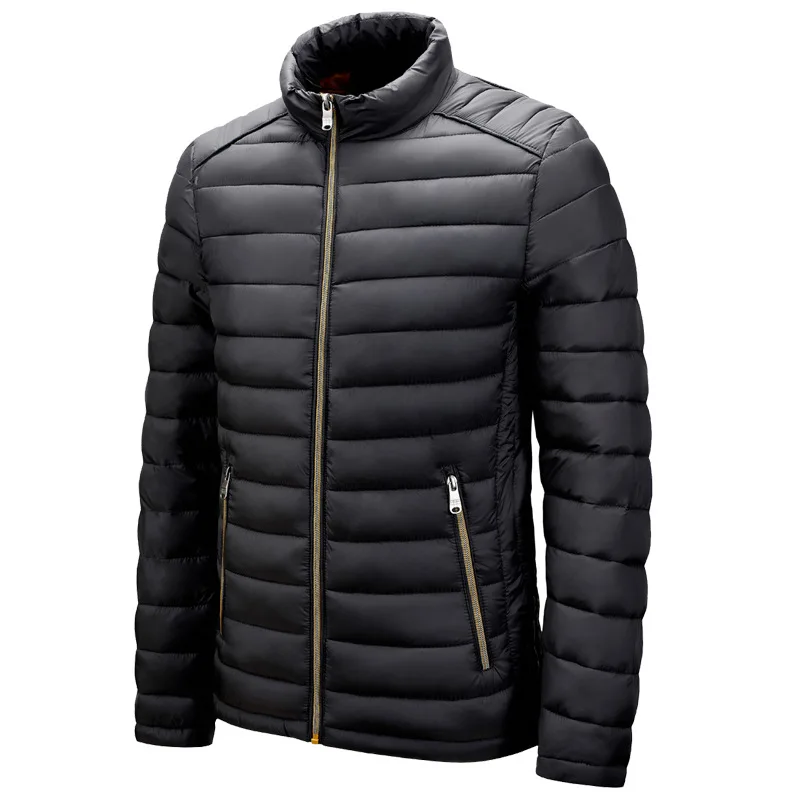 Men's Winter Lightweight Packable Down Jacket Water and Wind-Resistant Breathable Coat BigSize Men Hoodies Jackets100% Polyester