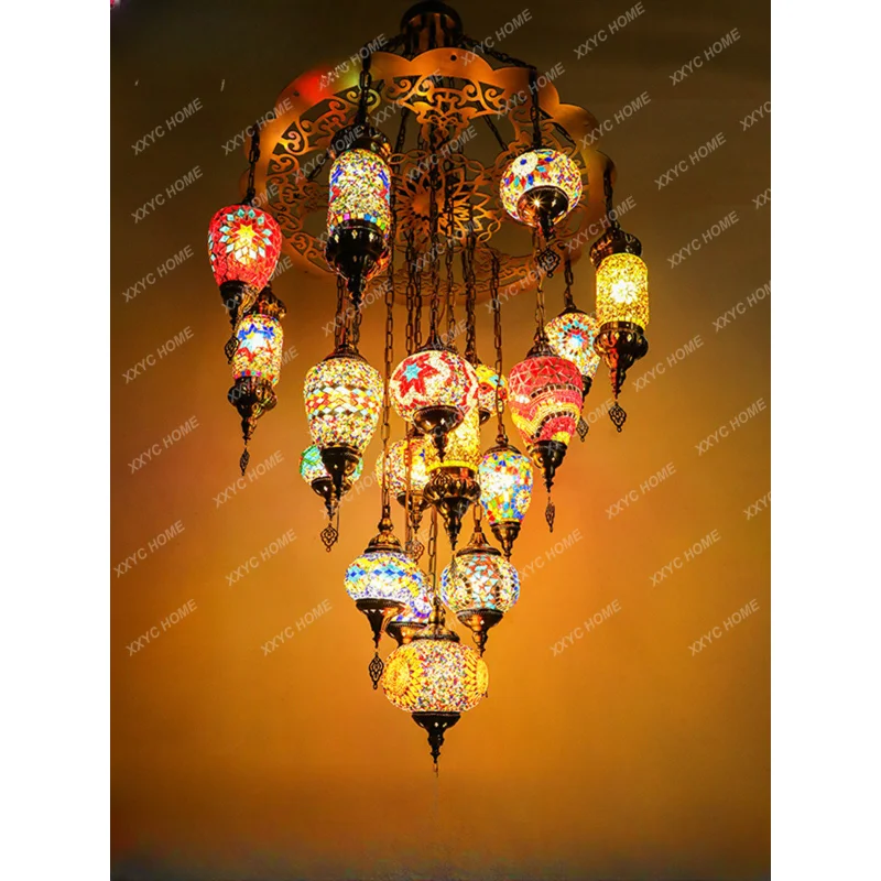 

Железный потолочный светильник Юго-Восточной Азии в стиле ретро индастриал для столовой/гостиной, лестницы, лампы для чайной комнаты