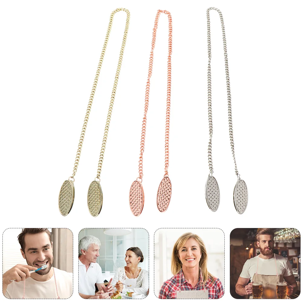 

Napkin Clips Bib Clip Holderchain Neck Chains Lanyard Strap Patient Dining Clothing Towel Apron Scarf Dentistprotector Face