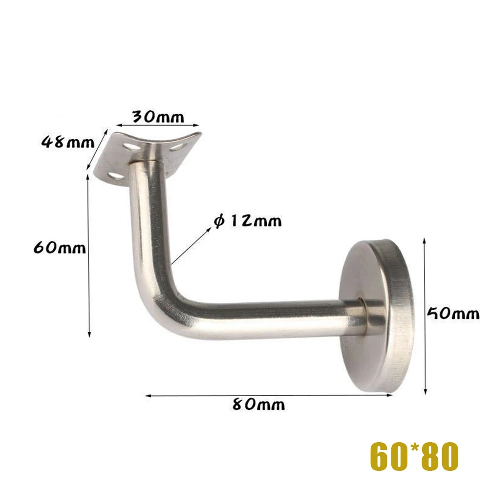

Fixed Bracket Wall Support Against The Wall Stair Handrail Stainless Steel Solid Bracket Seven-character Curved Wall Support