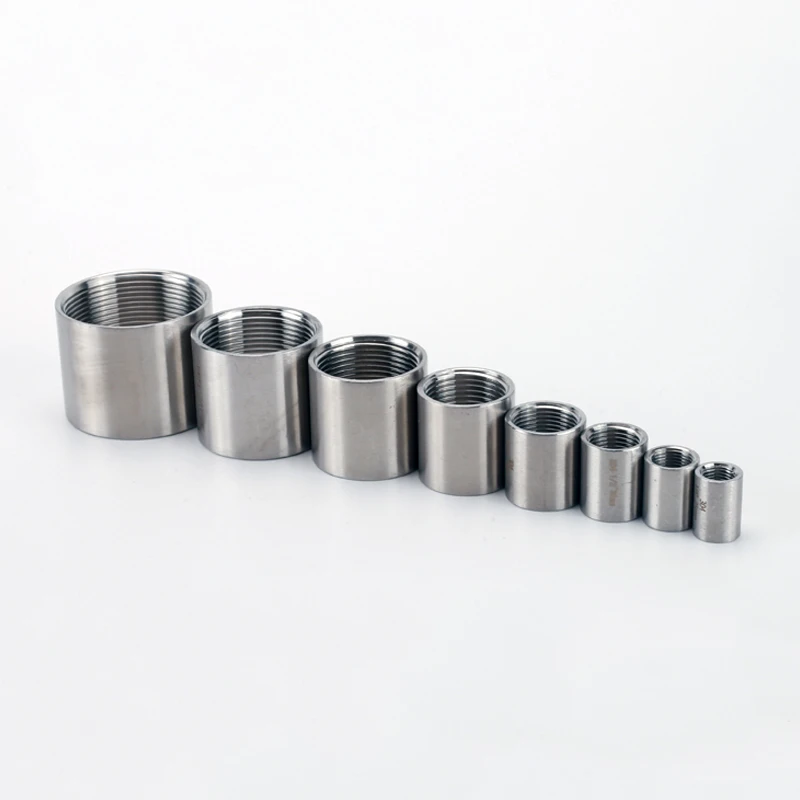 

304 Stainless Steel 1/8"1/4"3/8"1/2"3/4"1"1-1/4"1-1/2"2"3"4" BSP Female Thread Pipe Fittings Water Gas Connector Adapter Jointer