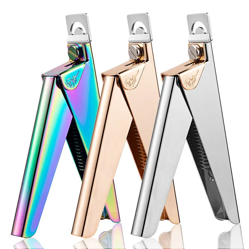 Nail Clippers Professional Nail Art Clipper Special Type U Word False Tips Edge Cutters Manicure Colorful Stainless Steel  - buy with discount